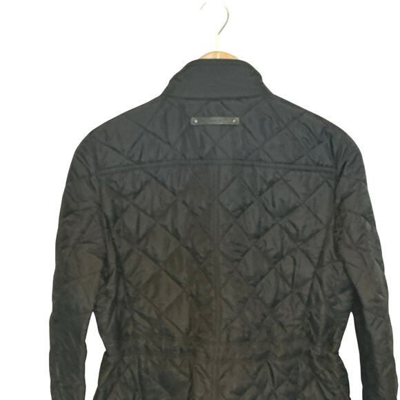 Coach Puffer Quilted Lightweight Cinched Waist Black Jacket Women's Medium NWT - Picture 12 of 16